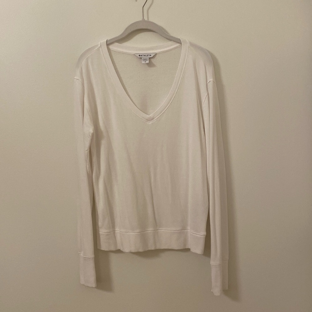 White Athleta sweatshirt
